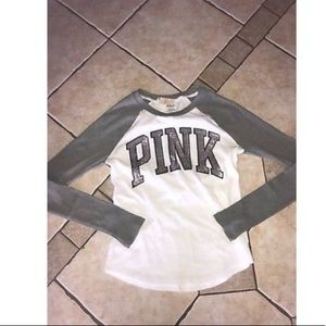 Grey and white bling shirt